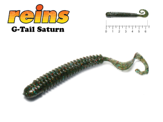Силікон Reins G-Tail Saturn 2,5" 009 Green Pumpkin All Stars